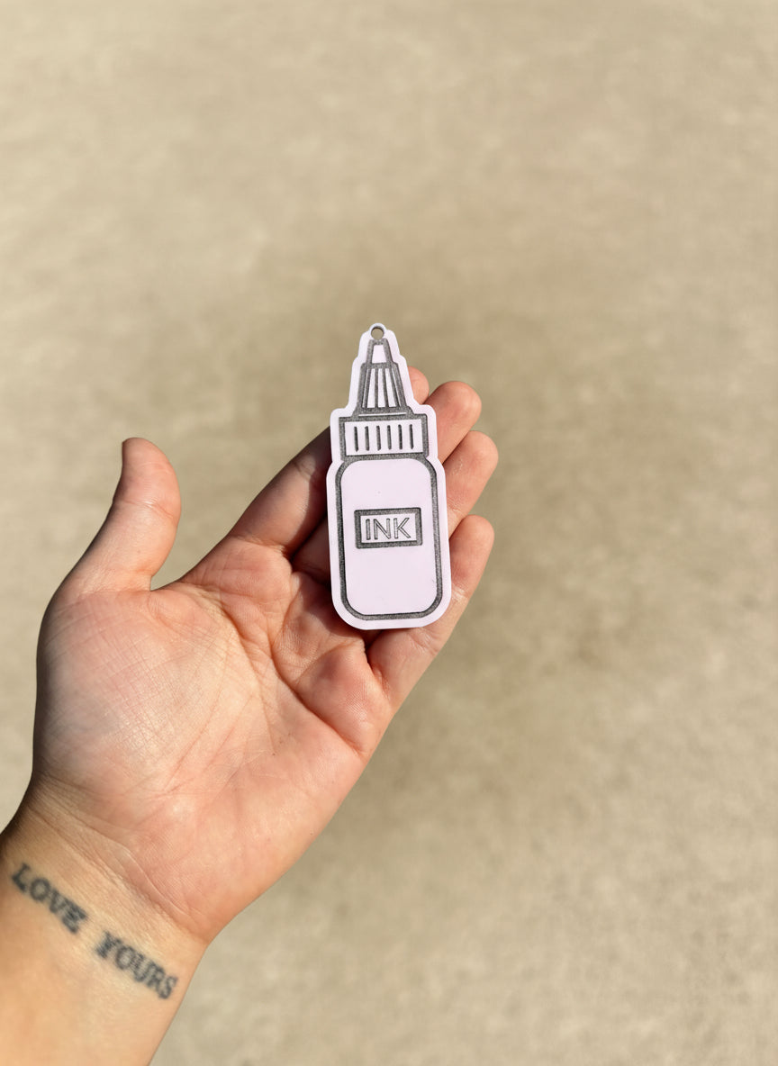 Ink Bottle Keychain w/ QR Code