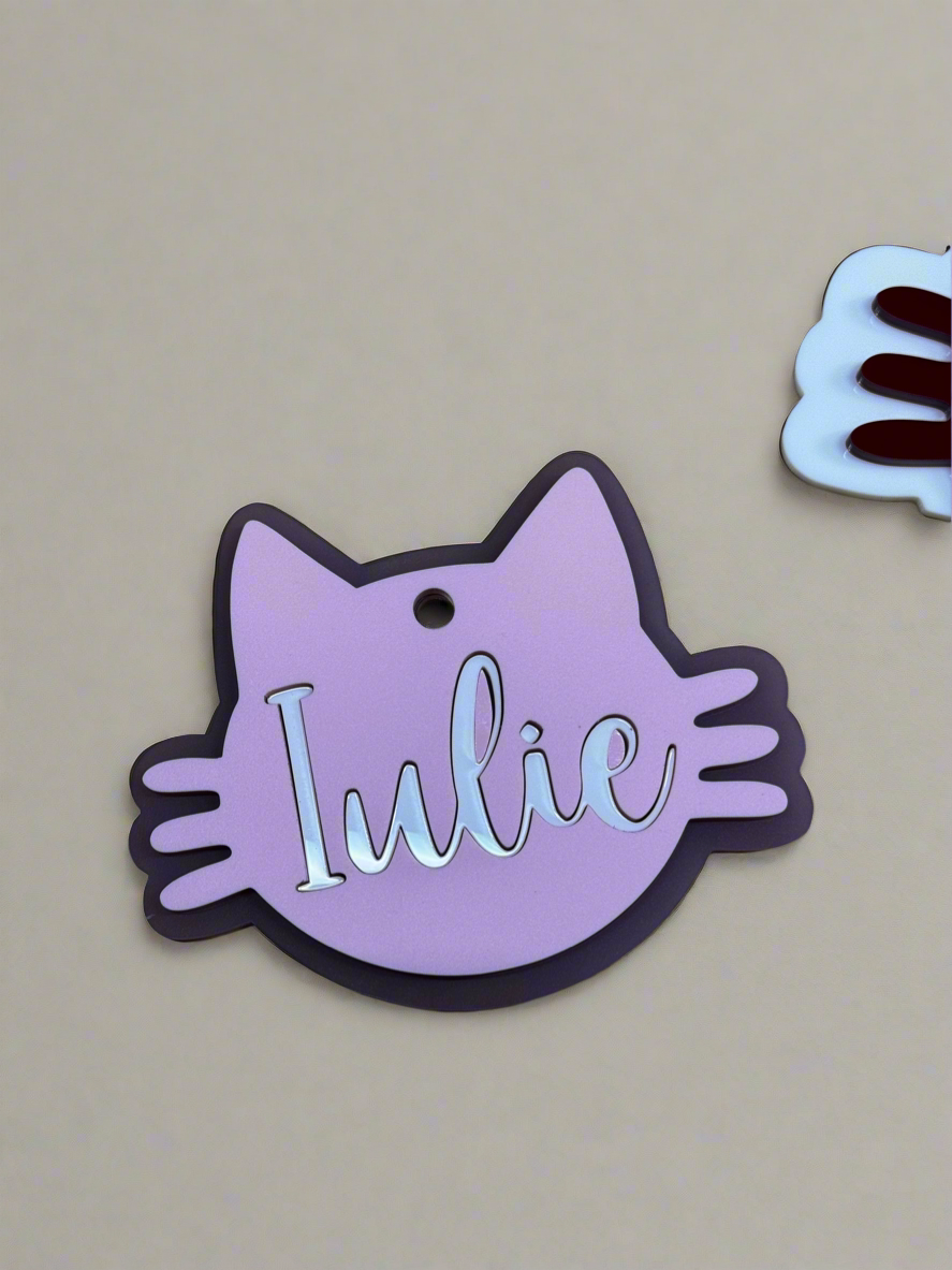 Acrylic Key Chain- Cat theme w/ name