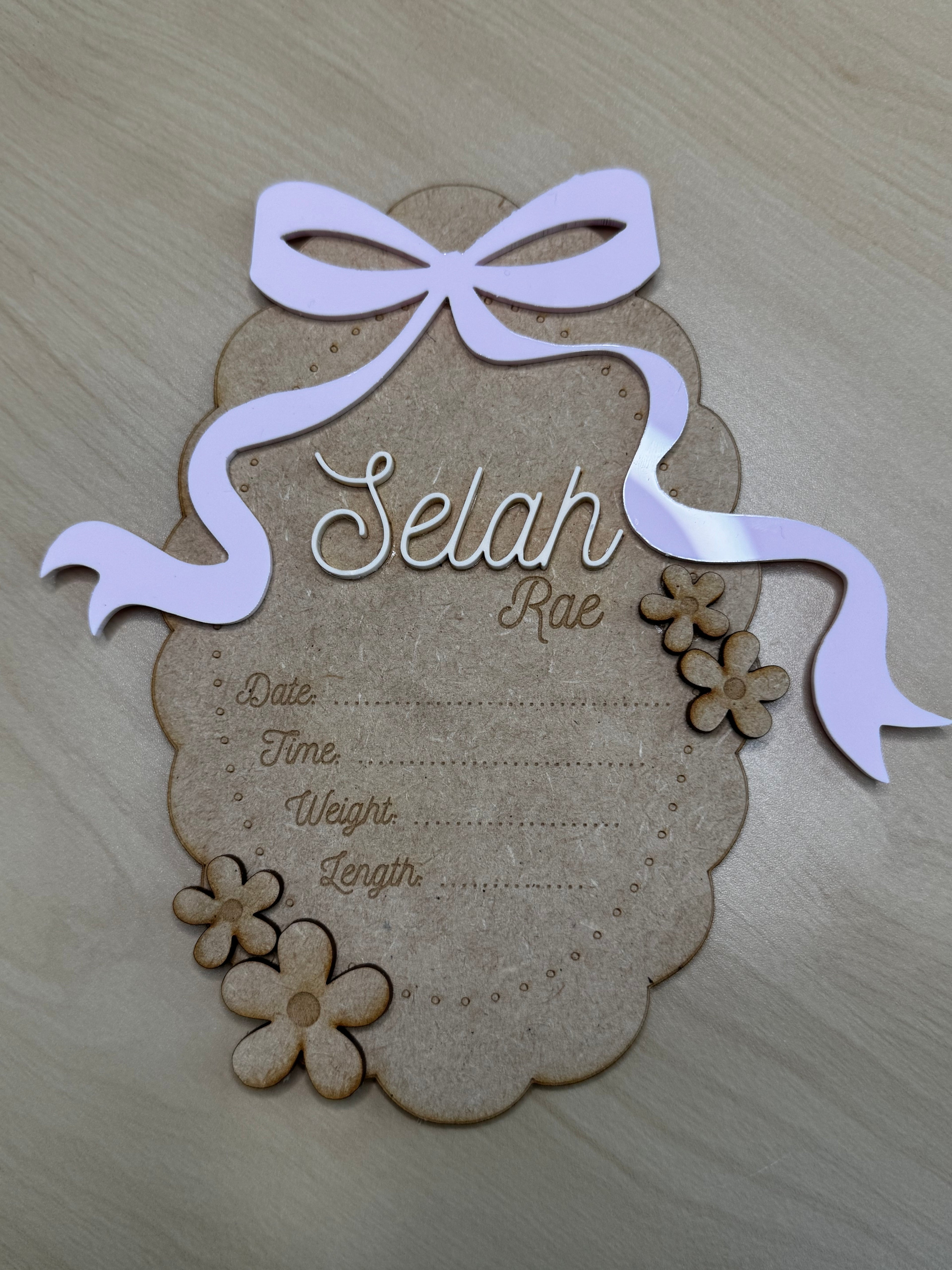 Newborn Birth Announcement Sign
