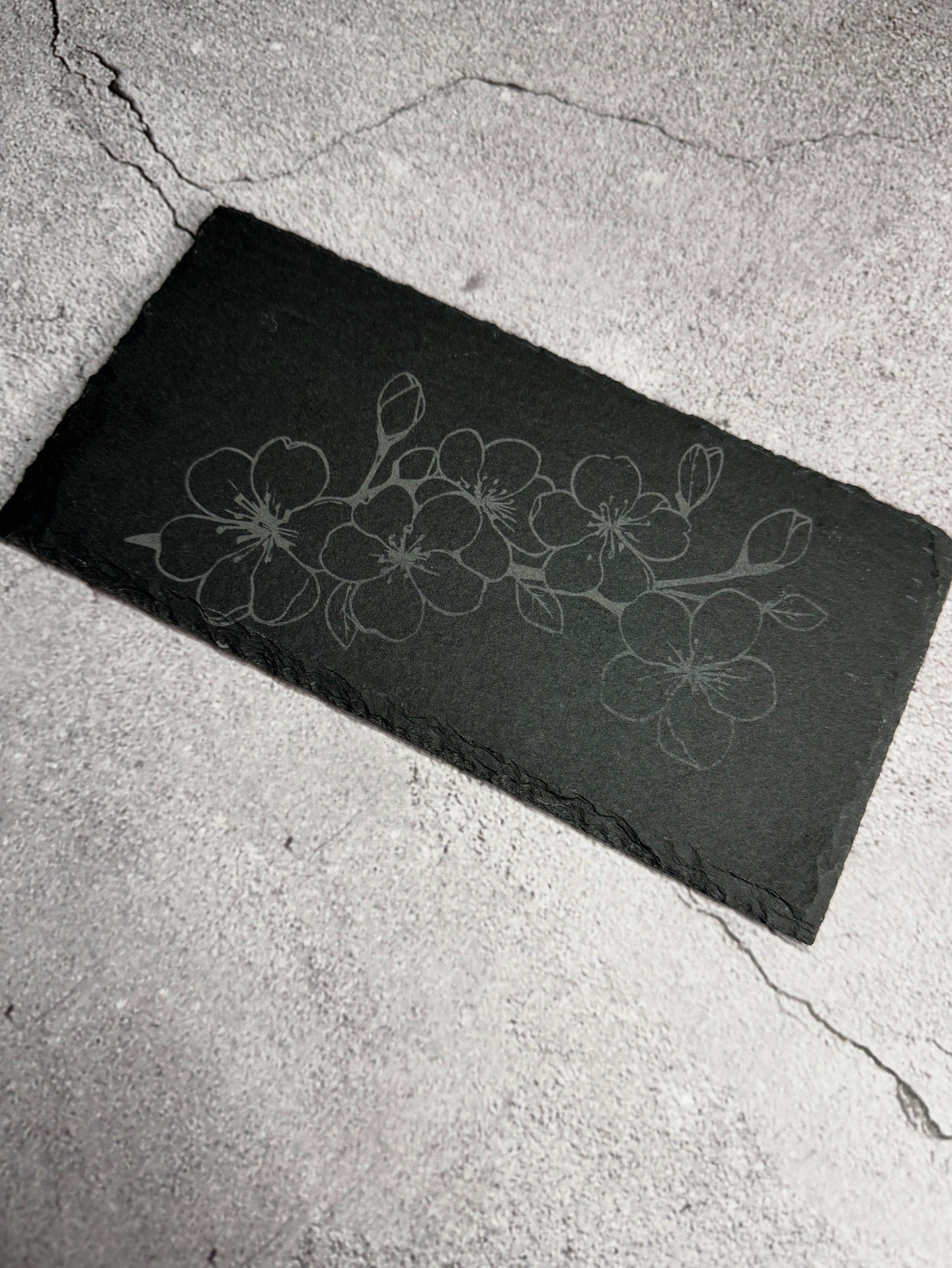 Slate Serving Plate- Cherry Blossom