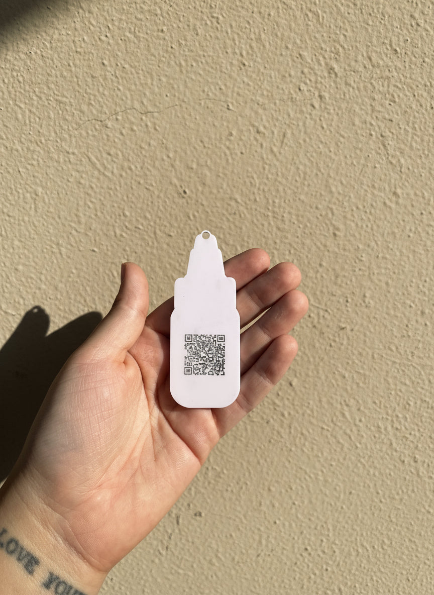 Ink Bottle Keychain w/ QR Code