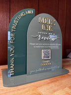 Arch Double Plaque- Review QR Code