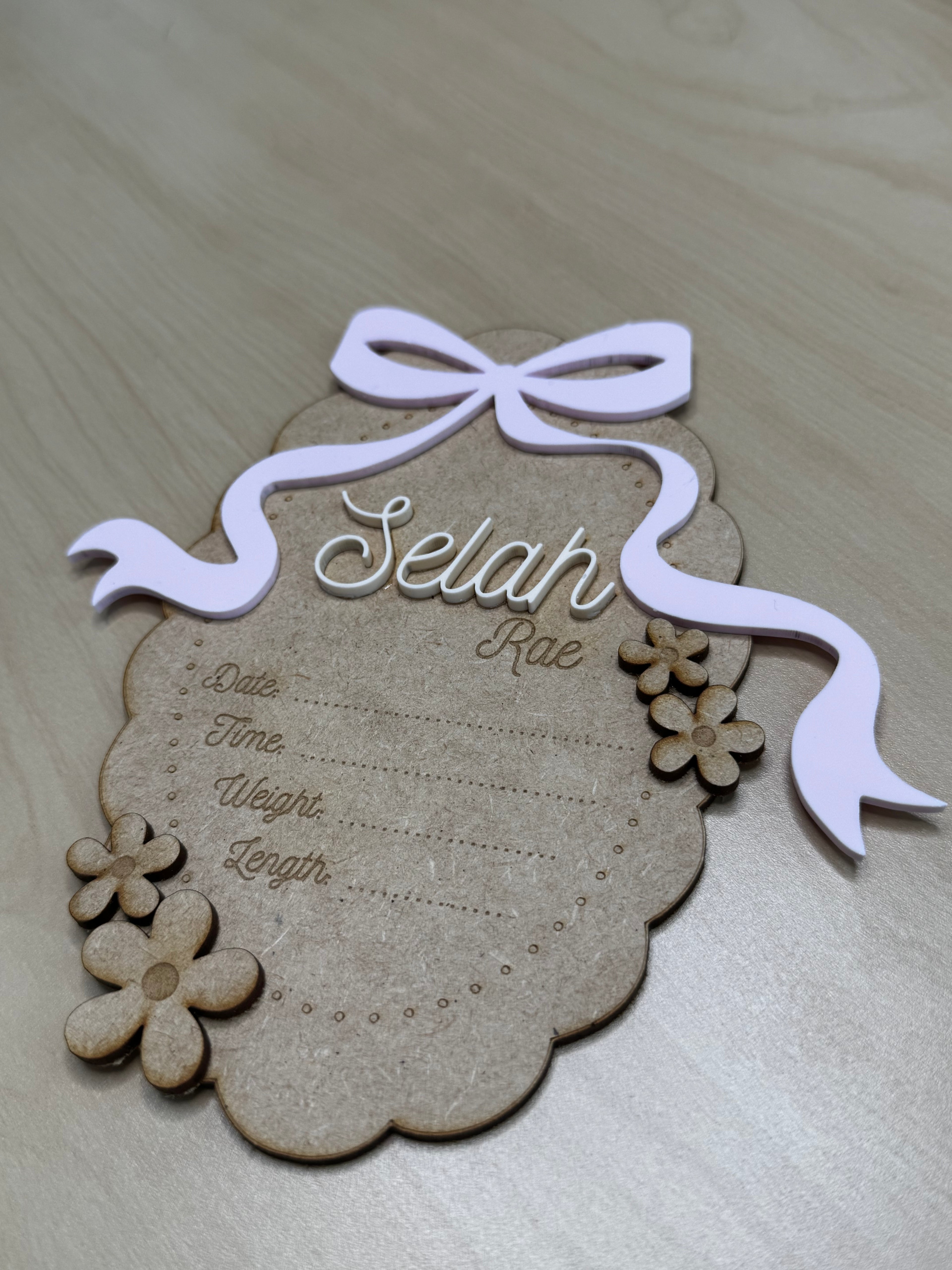 Newborn Birth Announcement Sign