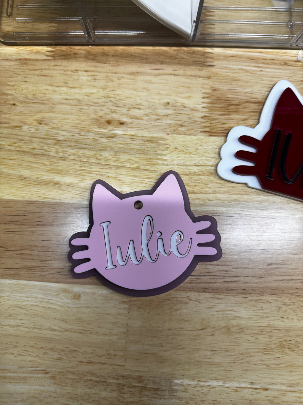 Acrylic Key Chain- Cat theme w/ name