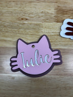 Acrylic Key Chain- Cat theme w/ name